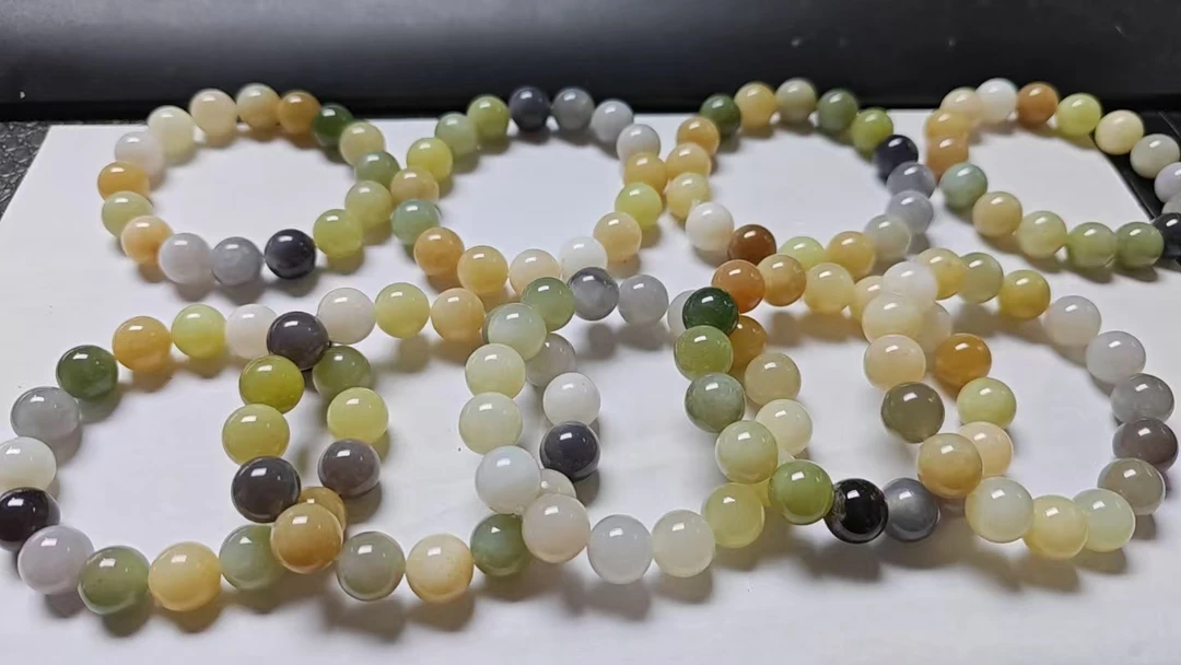 和田玉多宝手串12mm左右多样性发其一C-757