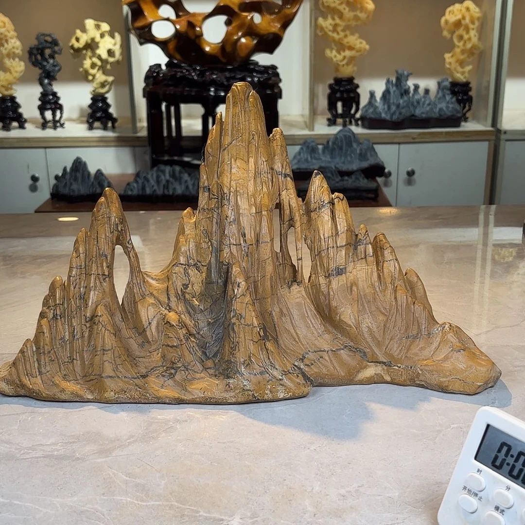 平***安灵璧石手工雕刻奇石摆件