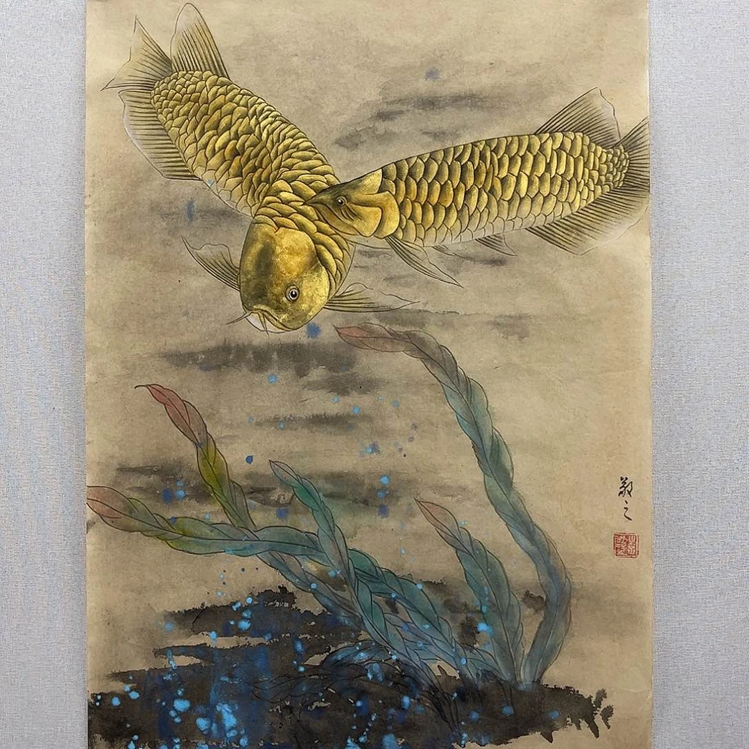 国画艺术家真人手绘