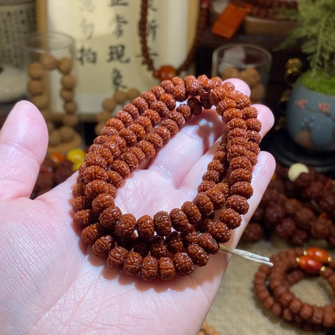 金刚菩提吊坠8尺寸6半108颗玉化