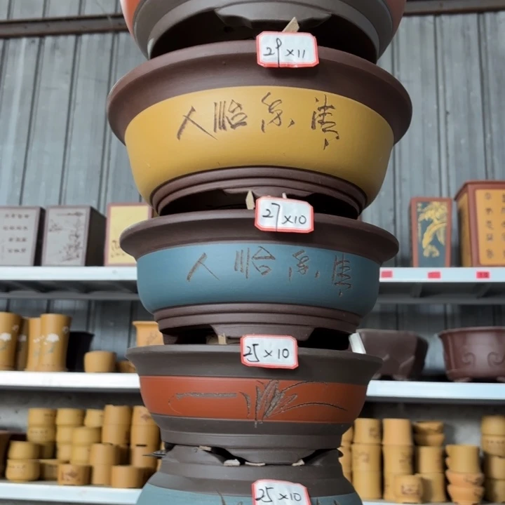 紫砂花盆100-6。