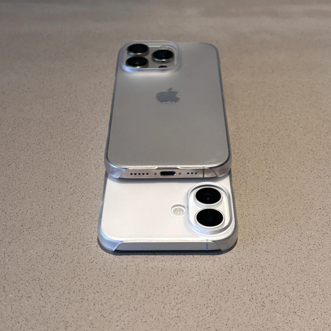 无边框Pc磨砂硬壳适用苹果16/15Pro手机壳华为oppo小米15vivo男女