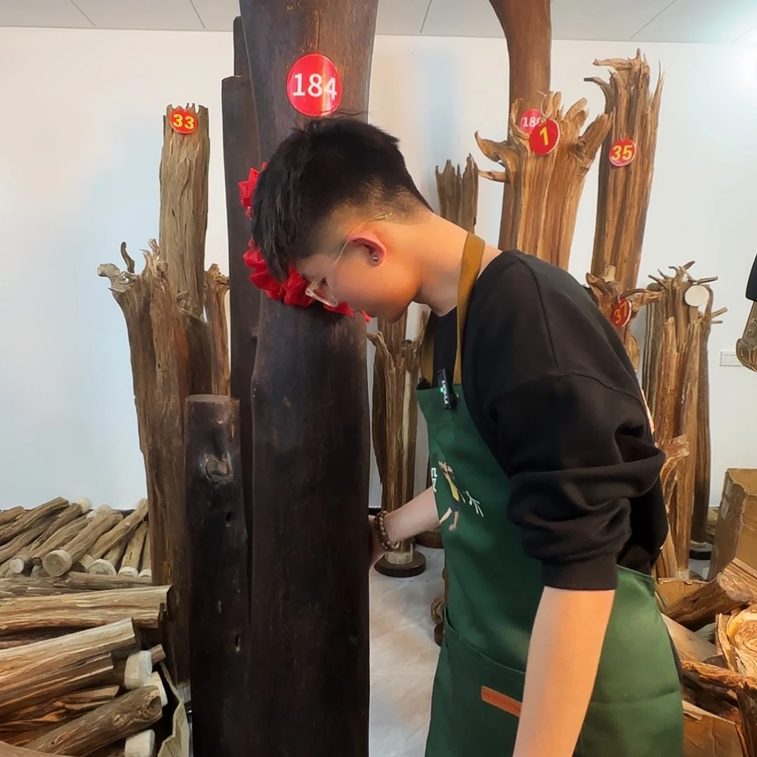 沉香木摆件天然沉香原木摆件➕底座