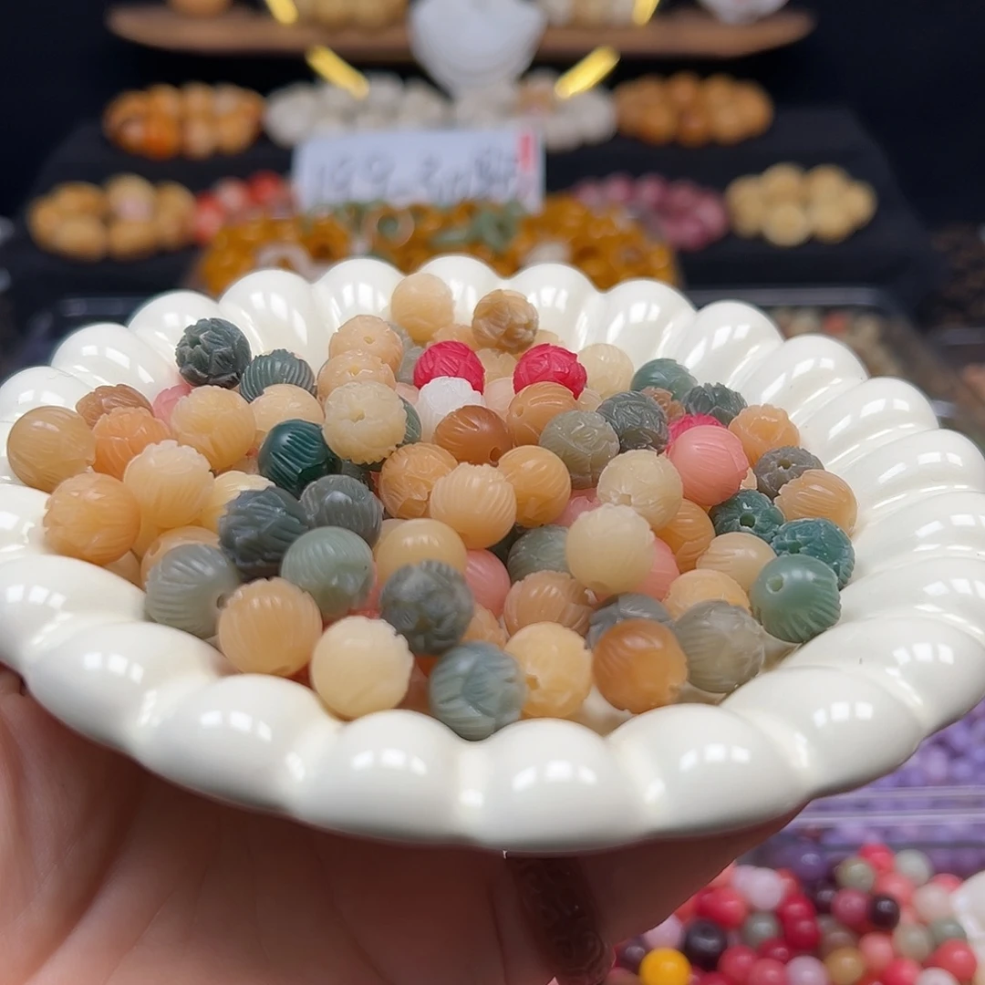 手串菩提根/象牙果多宝步步生莲20颗