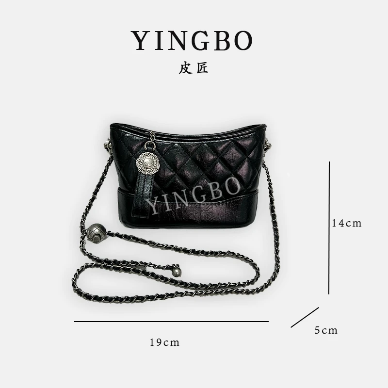 【英柏甄选】ZT-D7158-劳伦黑 然与纯小众设计感时尚单肩百搭女包