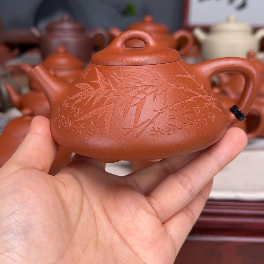 茶壶紫砂宝山红泥200