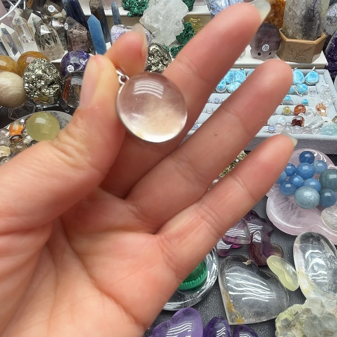 银S925镶嵌珠宝半成品水晶