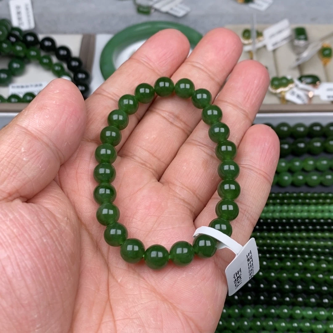 未镶嵌手串和田玉（碧玉）8m m
