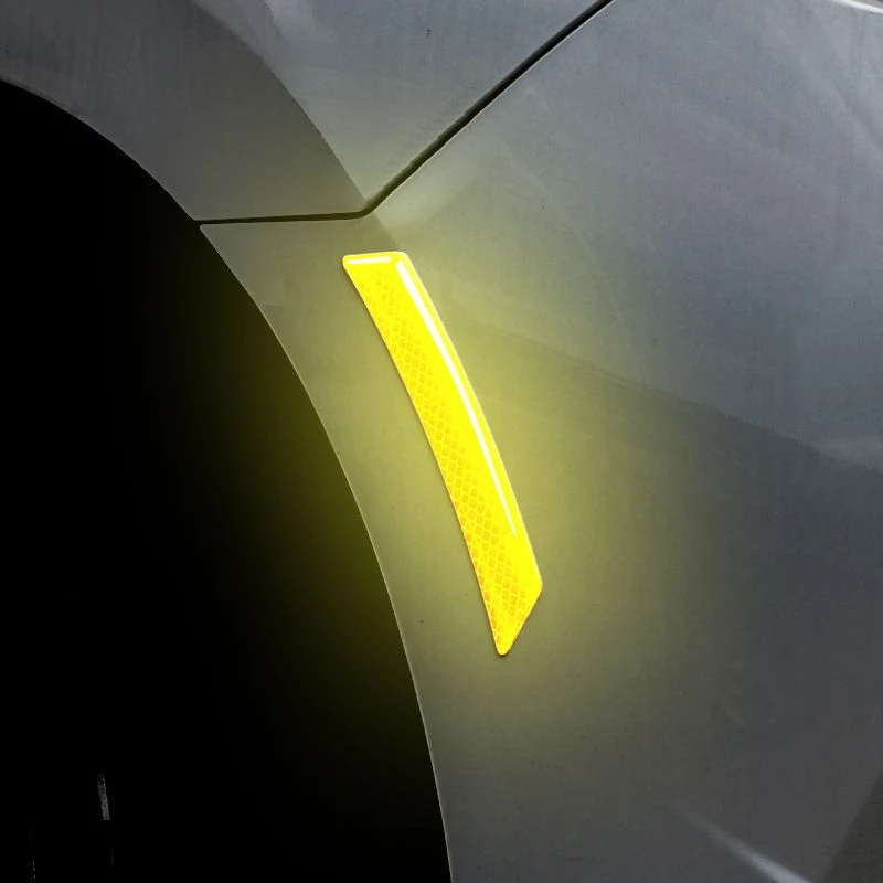 汽车反光贴轮眉警示贴美观夜光防撞条遮挡划痕叶子板车贴防水