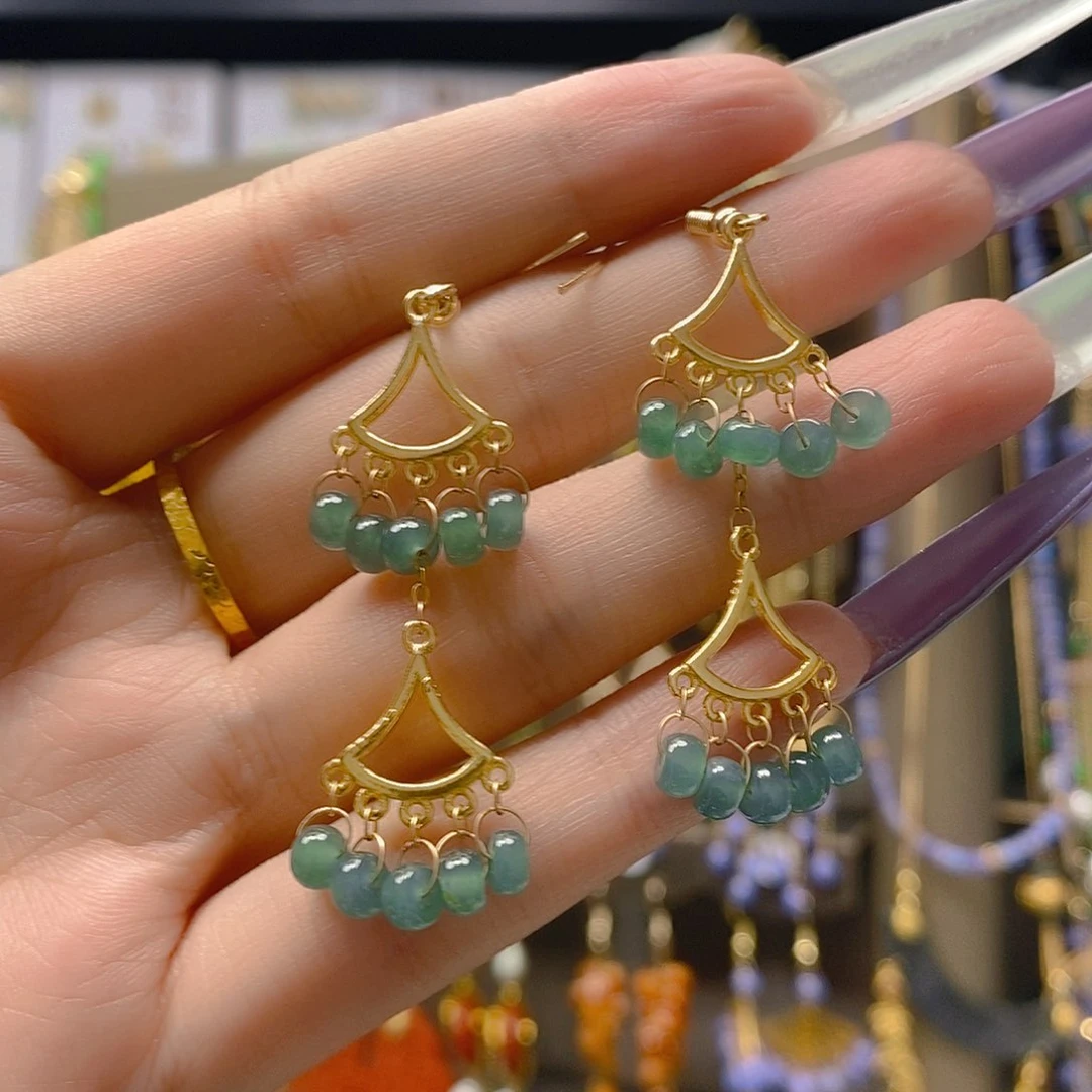 翡翠合金耳饰翡翠