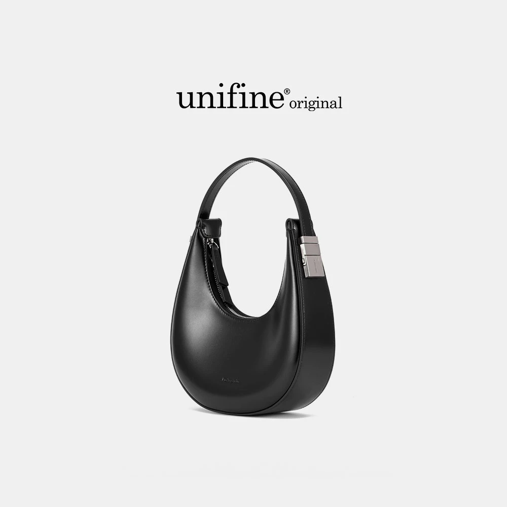 unifine月牙腋下包黑色单肩女包高级感时尚款包包