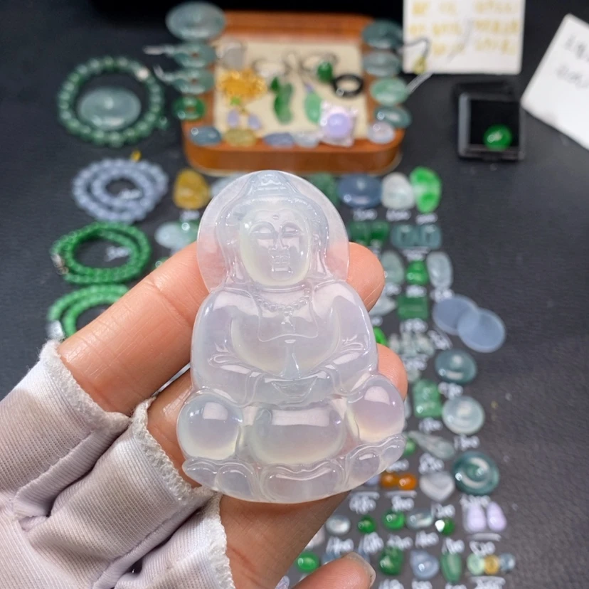 【闪购商品】翡翠挂件未镶嵌观音