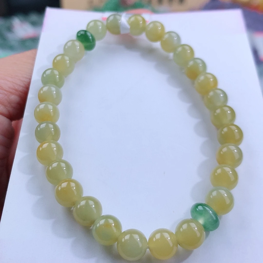 翡翠手链未镶嵌…*卡6.5mm