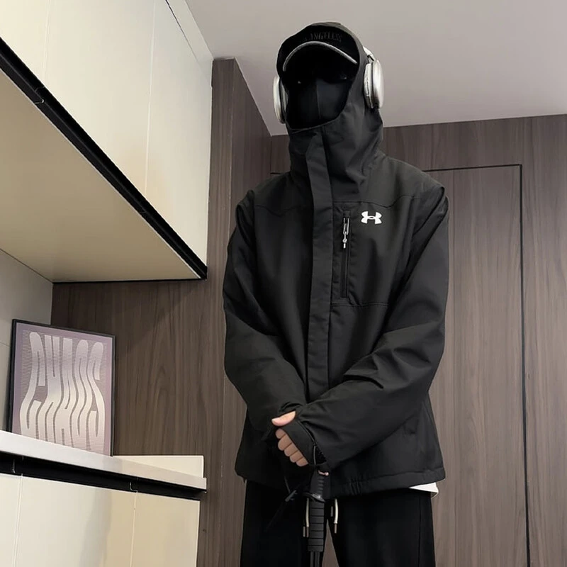 【防寒神器】安德玛男款三合一夹克冲锋衣冬季新款户外休闲运动外套