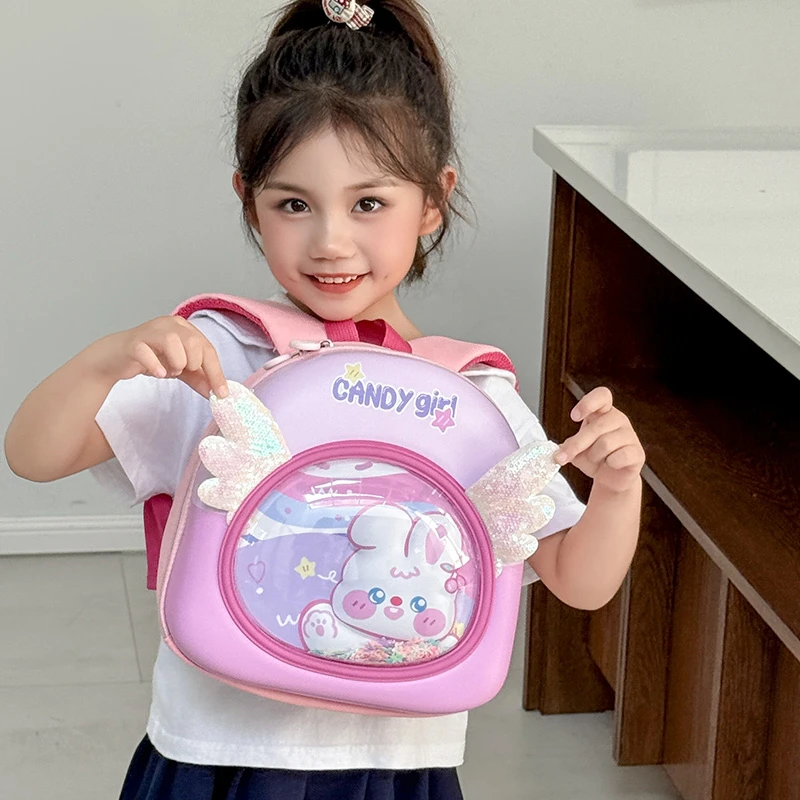 卡通超轻蛋壳书包幼儿园小学可爱小兔子女宝宝背包男女童双肩包