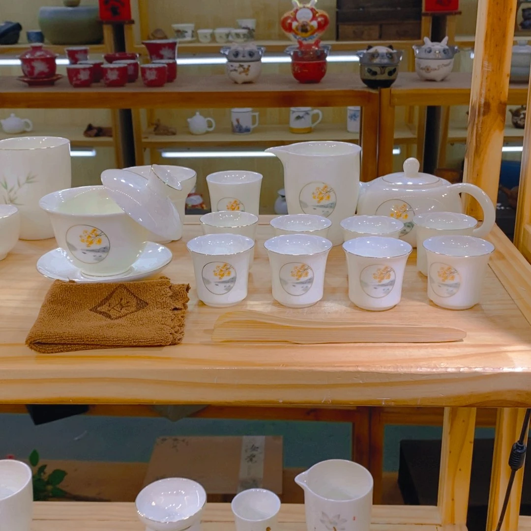 落雪中国白羊脂玉瓷