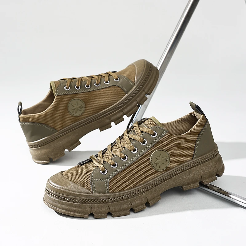 3522耐磨软底软面劳保鞋男新款运动休闲鞋平底防滑防臭户外登山鞋