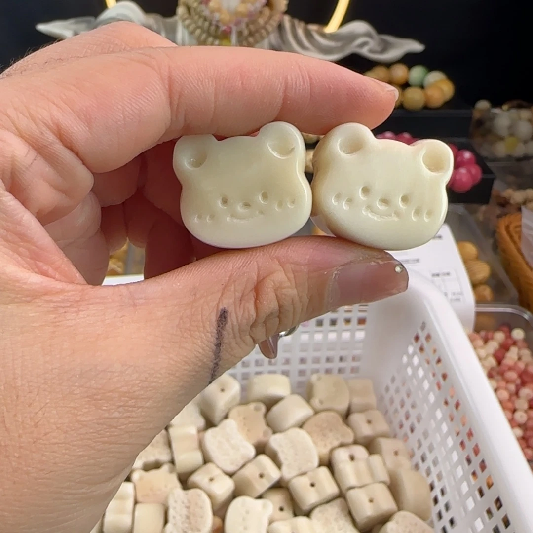 手串菩提根/象牙果微瑕牙果熊头饼干6颗