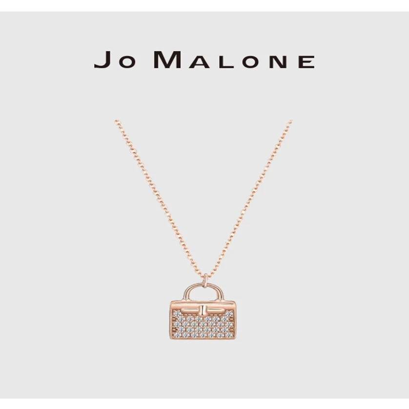 铜锆石项链 【ZML057玫瑰金】:JO MALONE(祖玛珑)玫瑰金包包项链