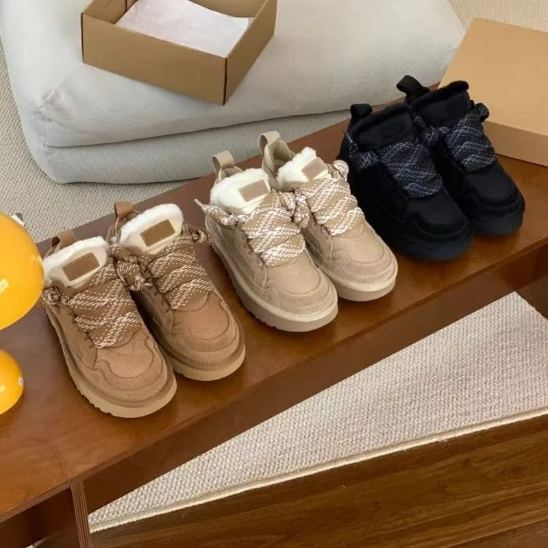 浅黛颜尺码偏小往大一码拍【梅尔】真皮真毛雪地靴