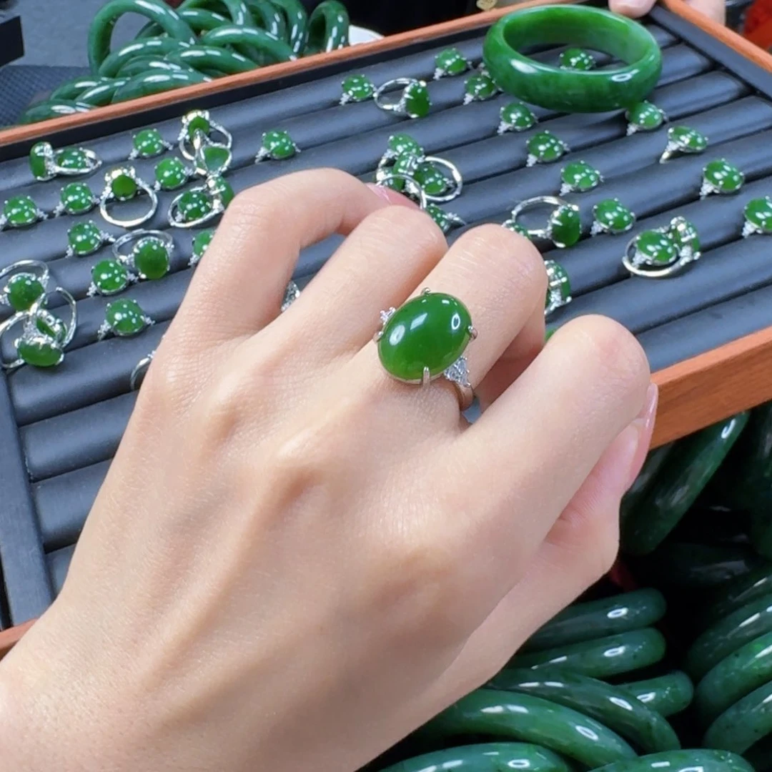 和田玉（碧玉）戒指合金