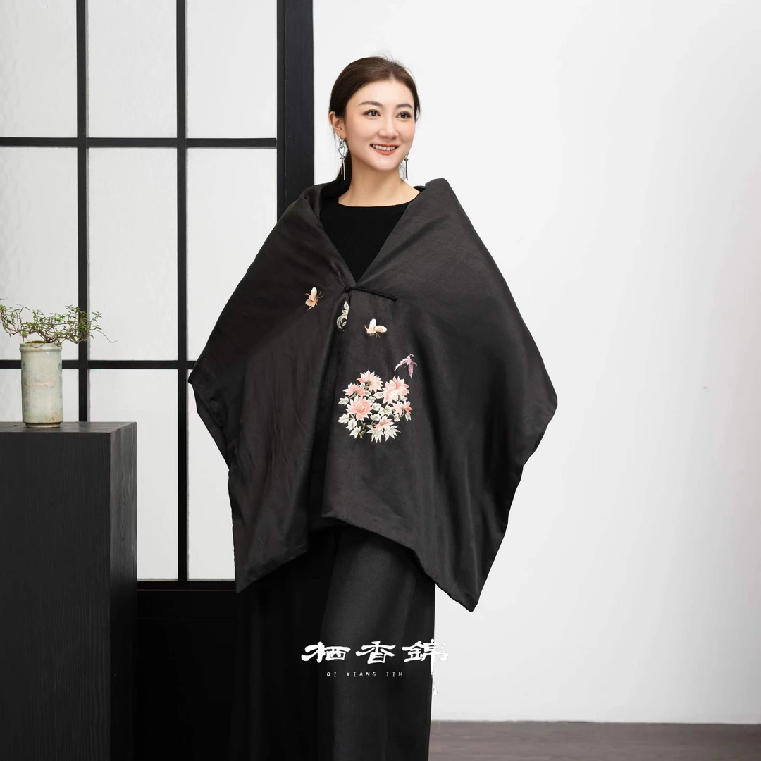 【栖香锦】”正是江南好风景，落花时节又逢君”设计师款 披肩