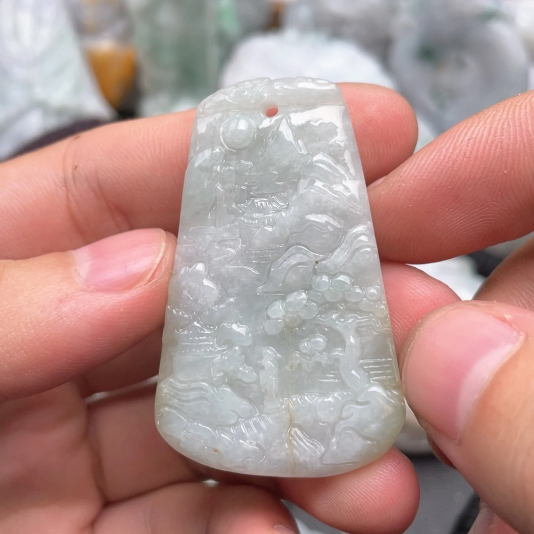 翡翠未镶嵌吊坠(不含链)