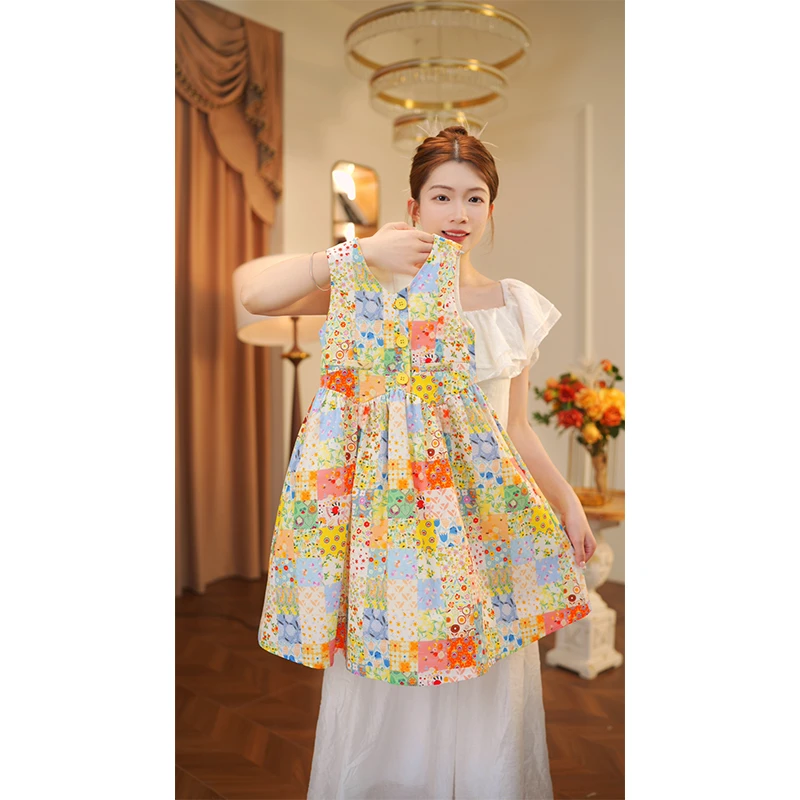 女童2025夏季连衣裙夏装中大童儿童夏款洋气背心裙子10630