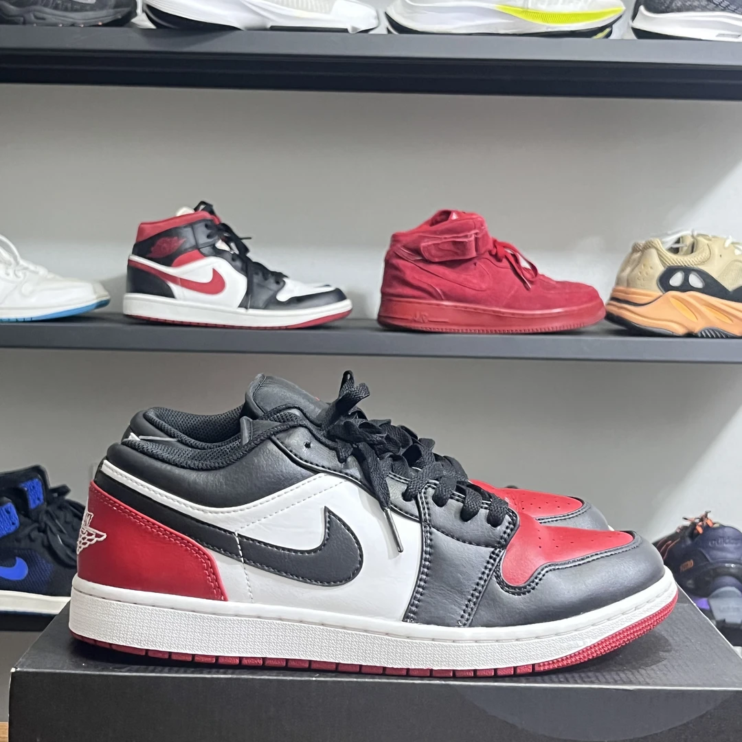 43码耐克 Air Jordan 1 复古潮流 运动休闲鞋 低帮/黑红脚趾 二手
