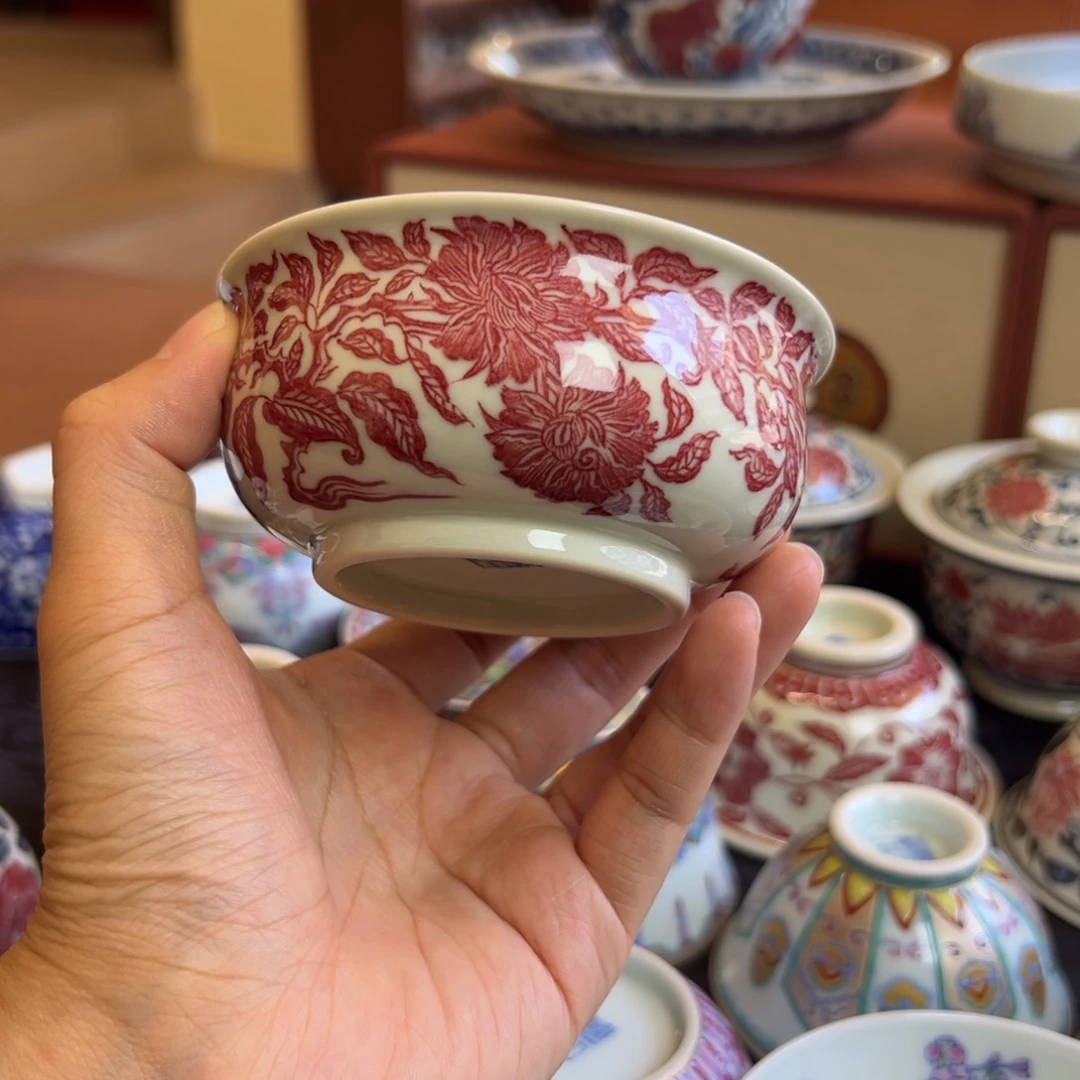 正绎堂釉里红山茶花