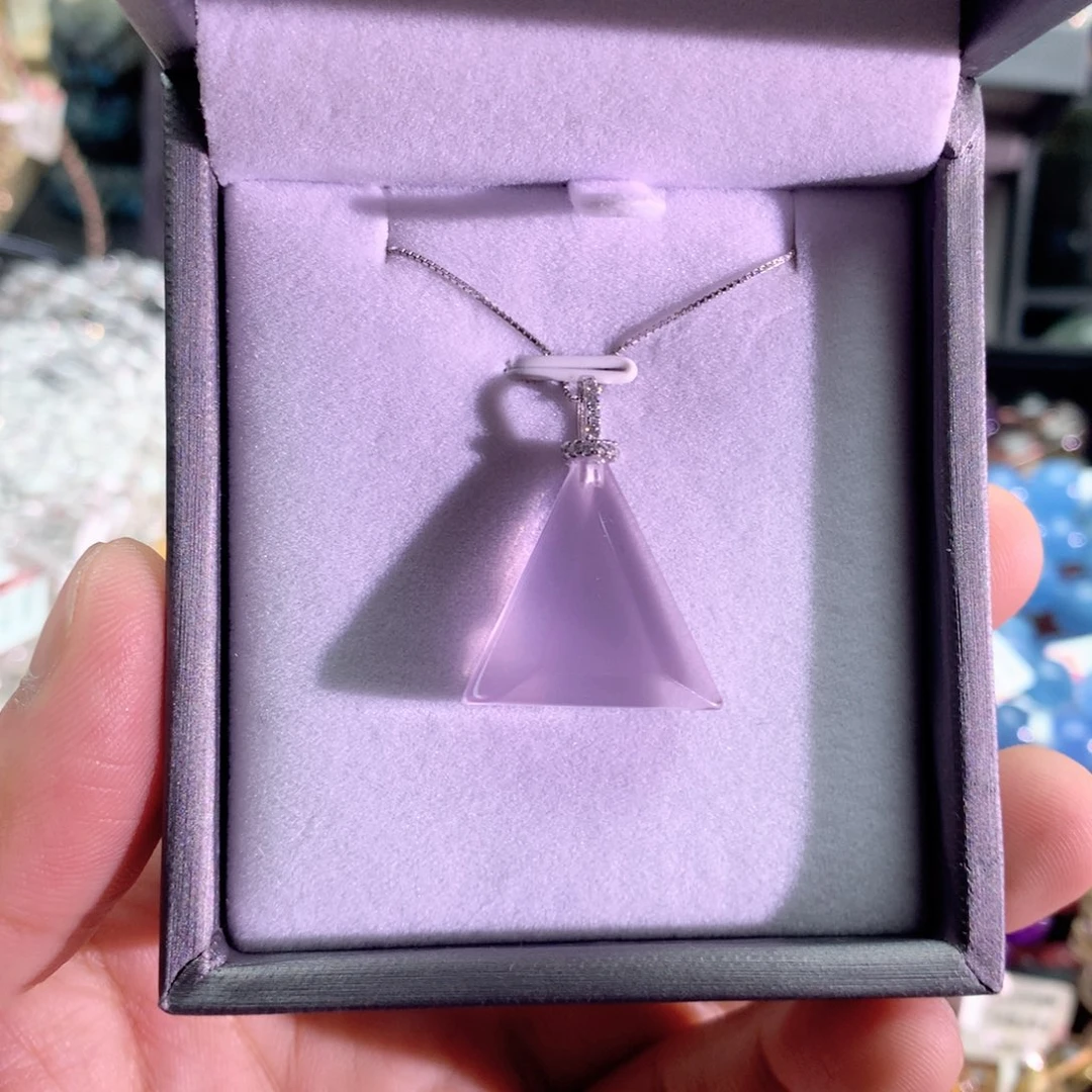 水晶手串未镶嵌J**喵粉晶吊坠