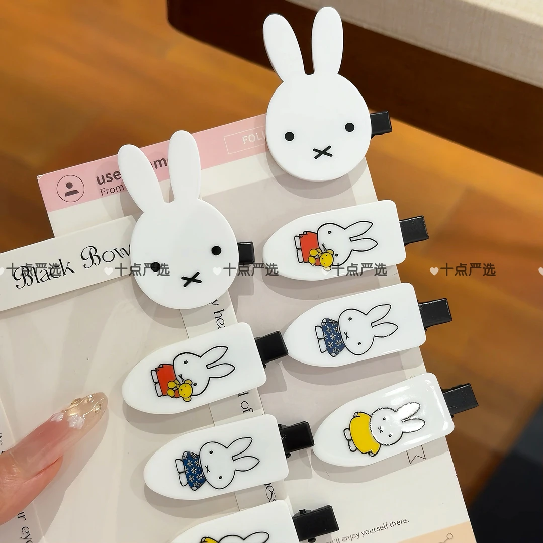 可爱米菲兔发夹小兔亚克力卡通刘海鸭嘴夹日系兔兔发夹