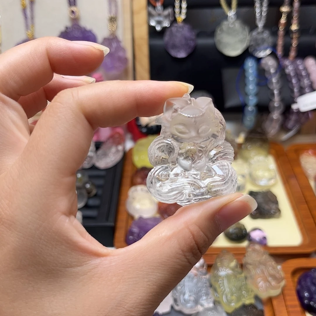 未镶嵌颈饰水晶钮****）白水立体30