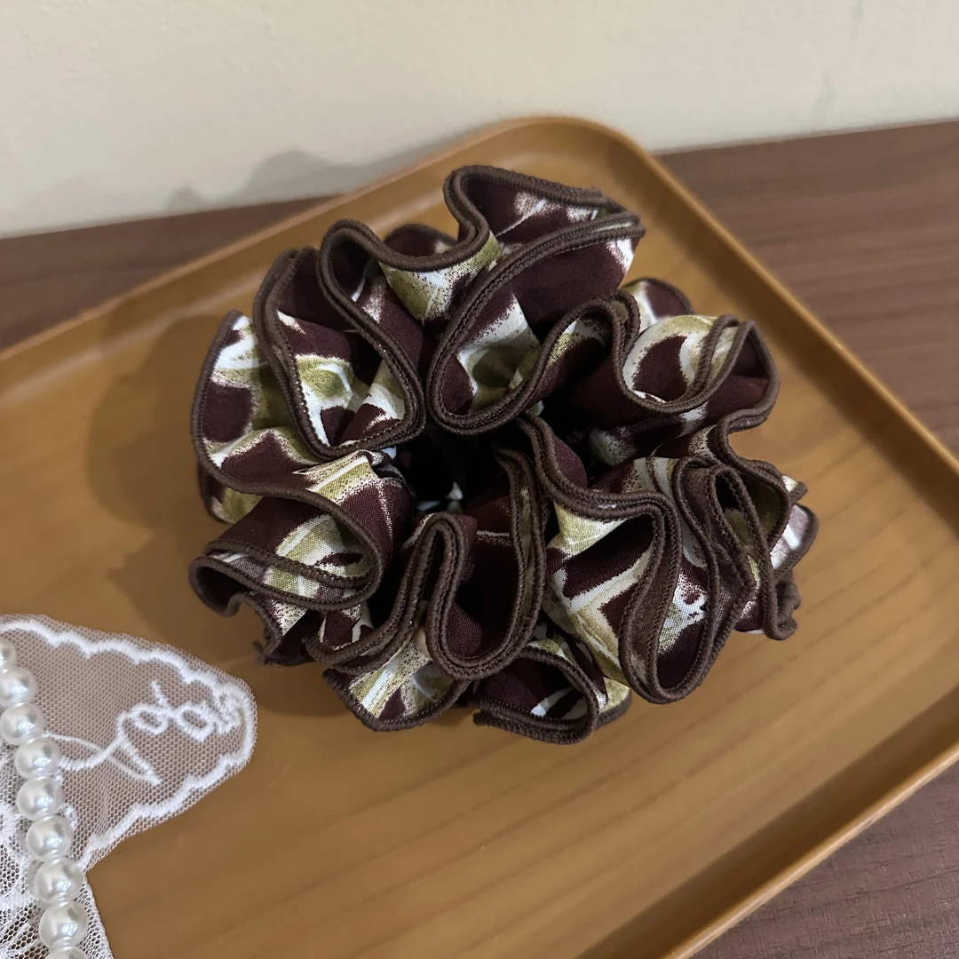 甜美风日韩原创设计女发圈发绳皮质复古头绳法式发圈