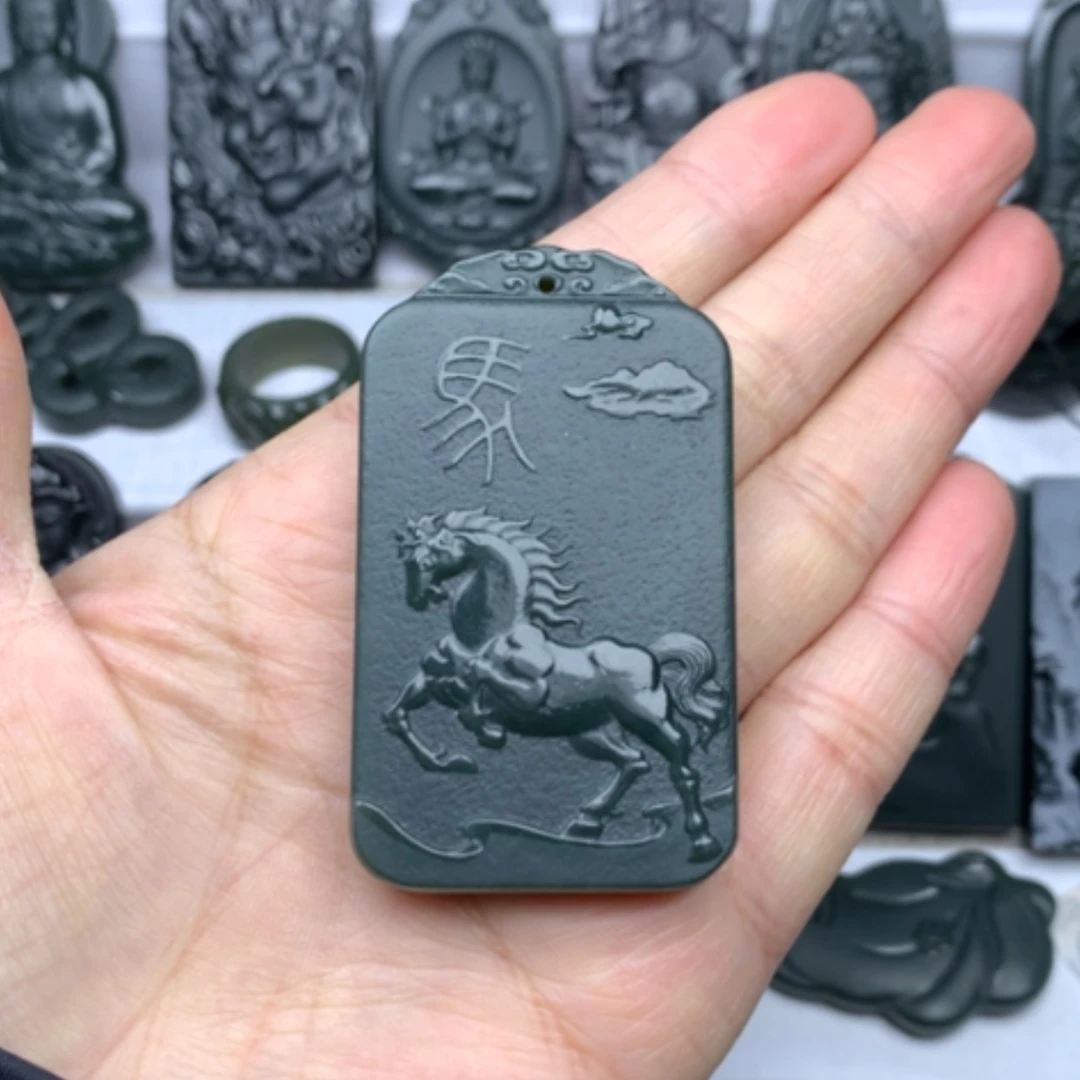 【闪购商品】和田玉颈饰未镶嵌双面雕刻