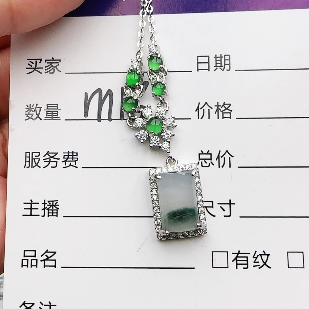 银S925镶嵌戒指翡翠戒指
