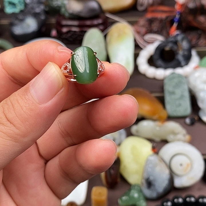 颈饰银S925镀金镶嵌和田玉