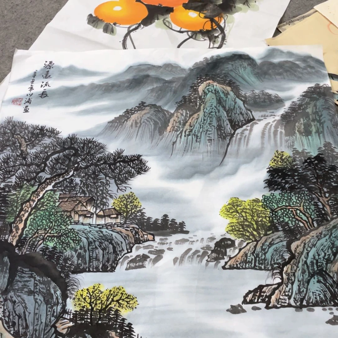 国画国画作品画心一张