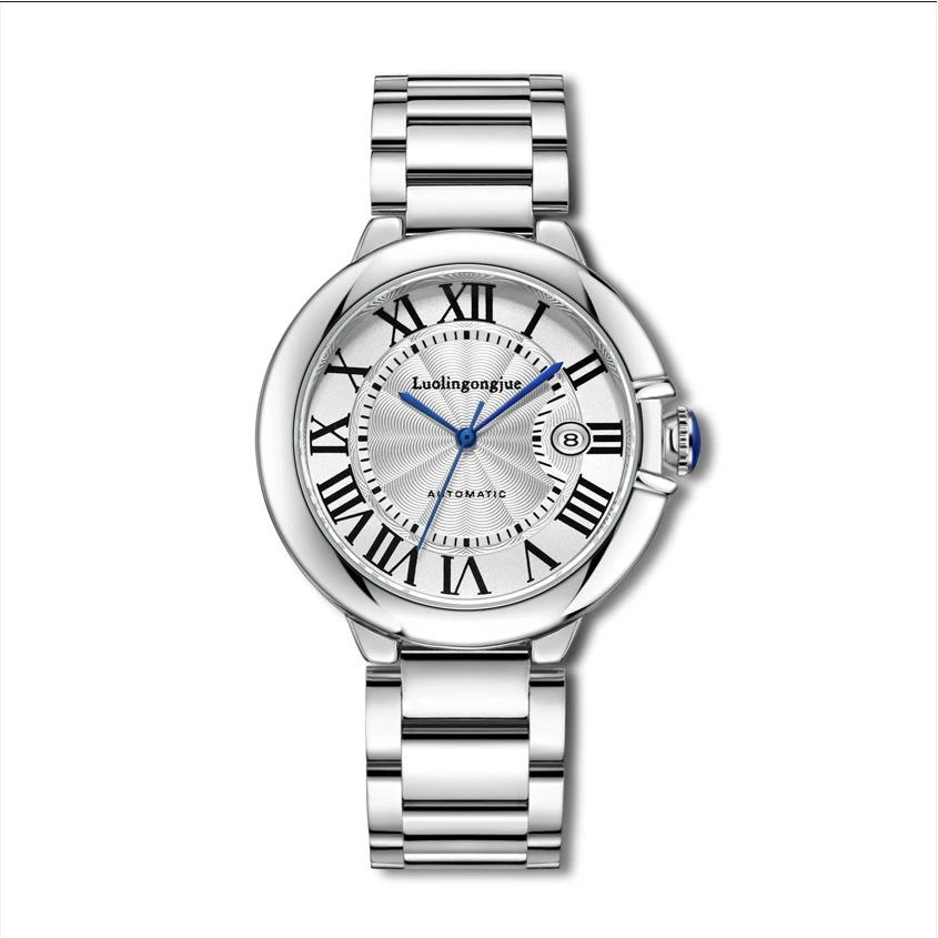 JX032-洛林公爵 6900自动上链机械手表高档蓝针气球商务男表0110