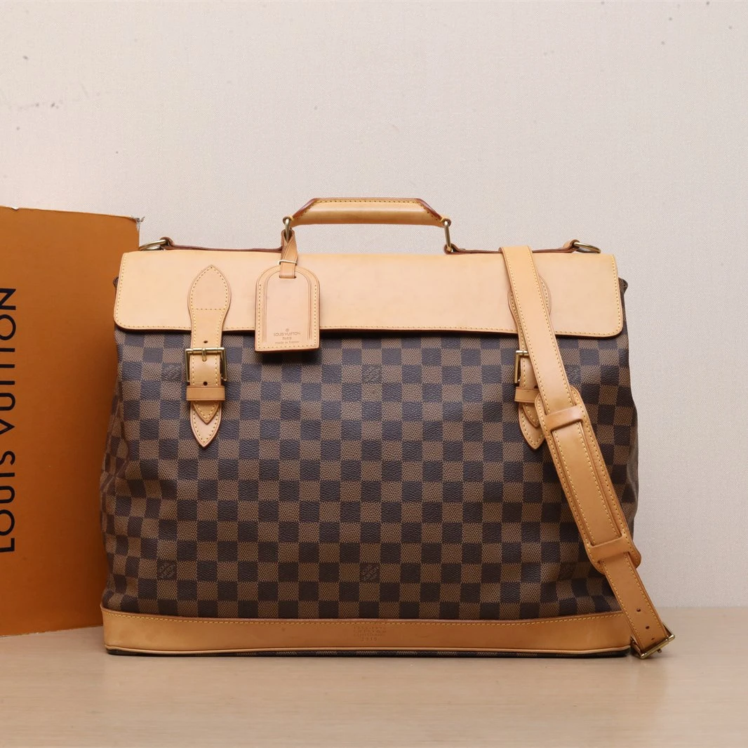 95新 LouisVuitton/路易威登 【莎莎】中古限款狩猎包 棕色棋盘格
