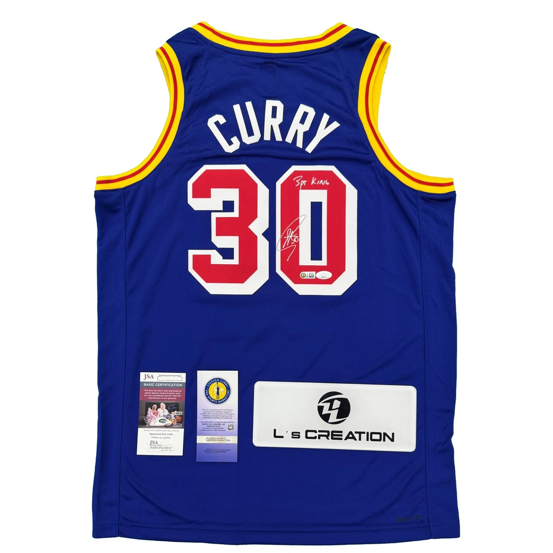 【亲签保真】库里复古sw铭文亲签球衣带双证书（可定制装裱或礼盒）