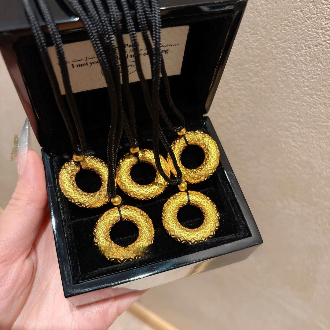 矿金手工制作】 新中式国风钱币花丝平安扣吊坠女高级感爆款