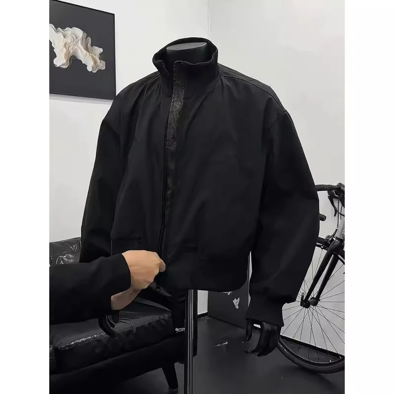 潮流短款飞行员夹克男春秋款美式高街cleanfit痞帅休闲棒球服外套