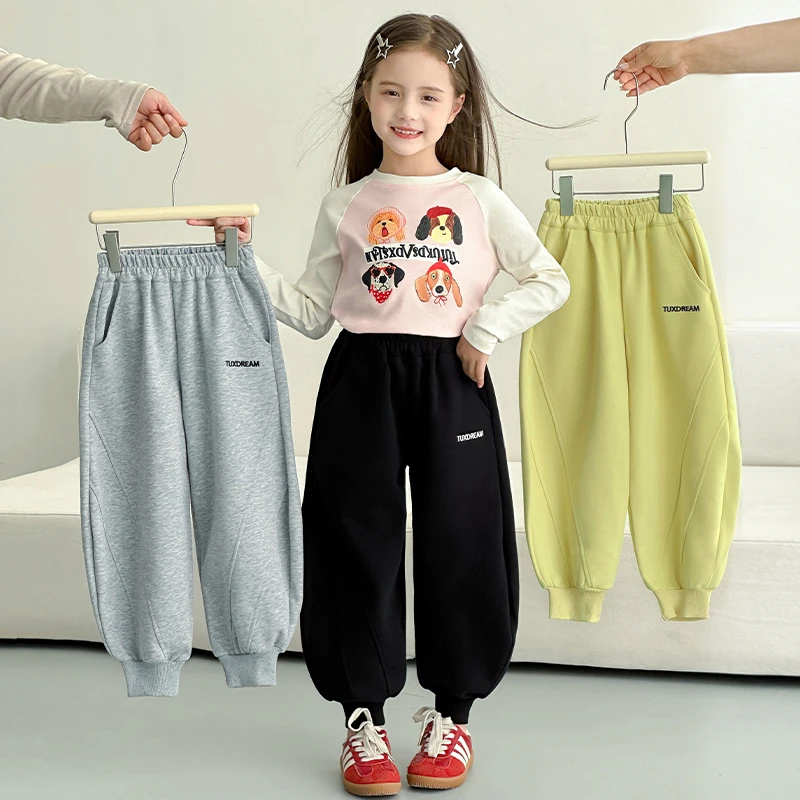 【弯刀神裤】2025春装新款儿童休闲裤新款休闲螺纹束脚卫裤BCK056