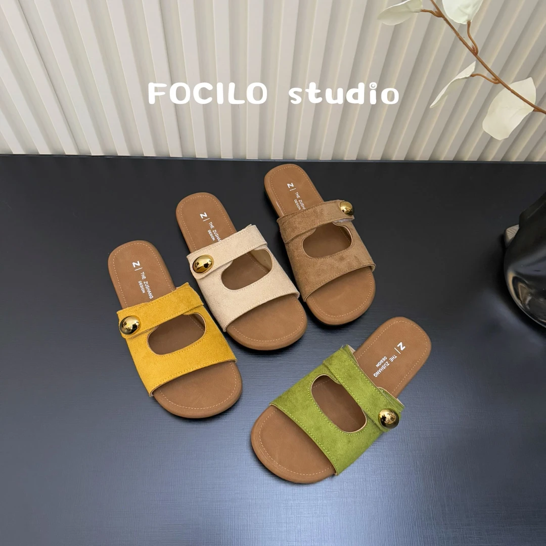 夏季博肯凉拖鞋女2025新款女鞋平度舒适外穿沙滩凉鞋百搭一字拖鞋