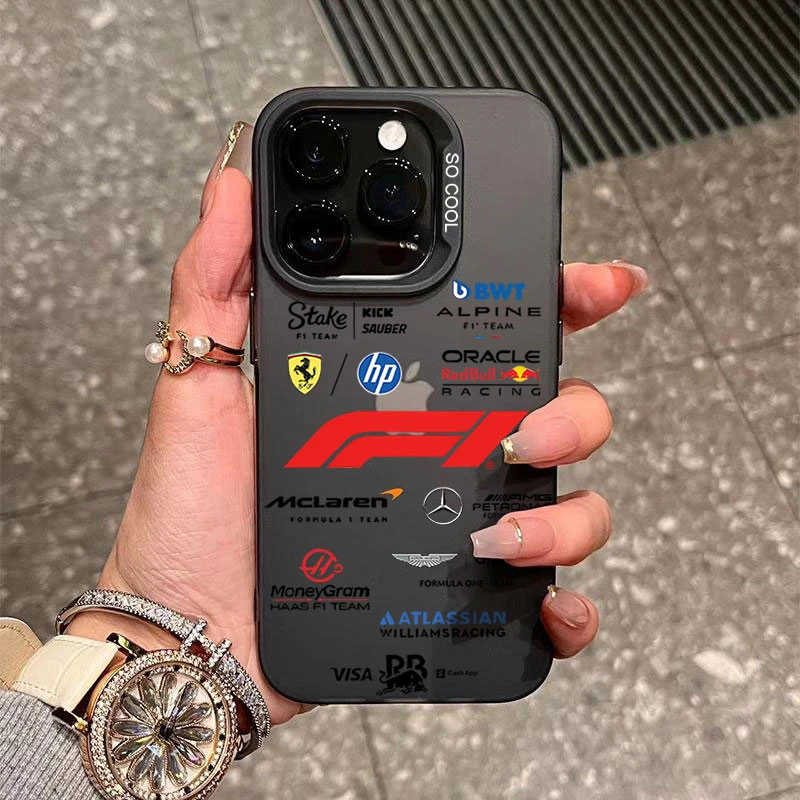 简约F1车标适用苹果16/15手机壳iphone14Promax17/13软12防摔11
