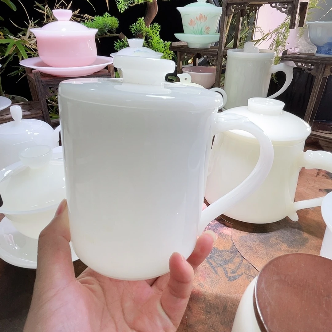 冰晶璞玉釉烧办公杯不带茶漏