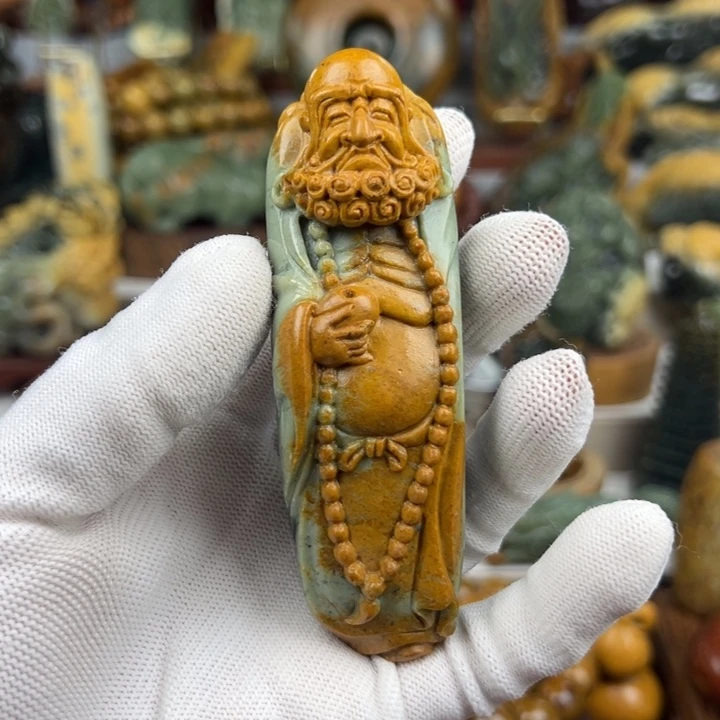 岫岩河磨玉（透闪石质玉）未镶嵌把件經**罗