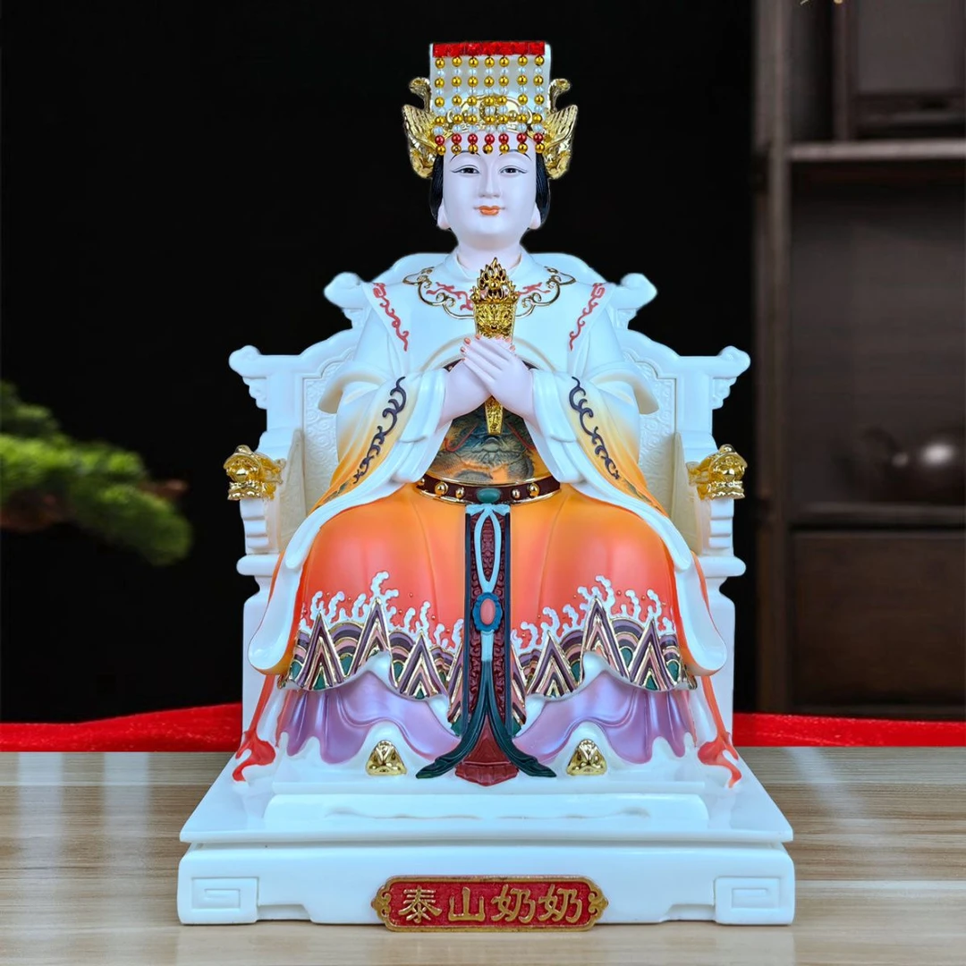 仿瓷妈祖娘娘雕像佛像供奉保平安财神爷招财摆件2025最新款