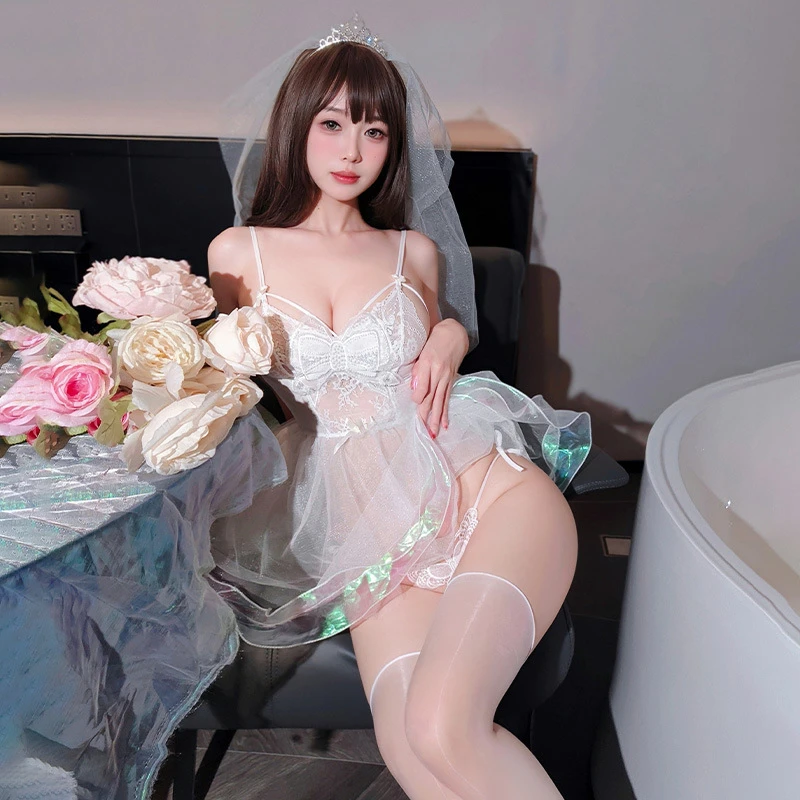 【月汐颜语】❤️FM心动情人节纯欲花嫁睡裙后妈裙6603